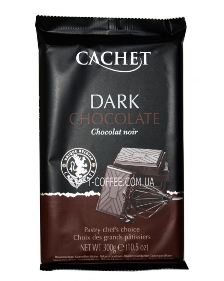 Шоколад CACHET Dark Chocolate Черный 54% какао 300 г (5412956216438)