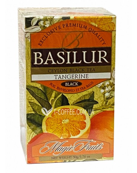 Чай BASILUR Tangerine Мандарин - Волшебные Фрукты 25 х 2 г (4792252920873)