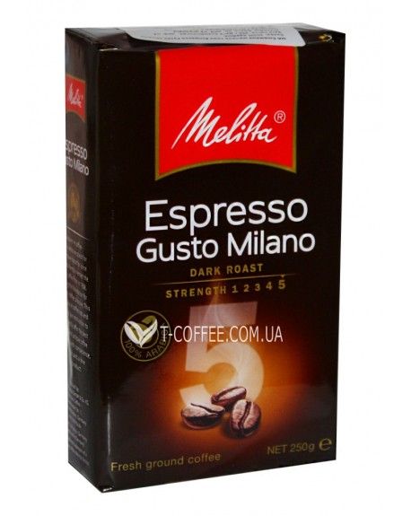 Кофе MELITTA Espresso Gusto Milano молотый 250 г (4002720006399)