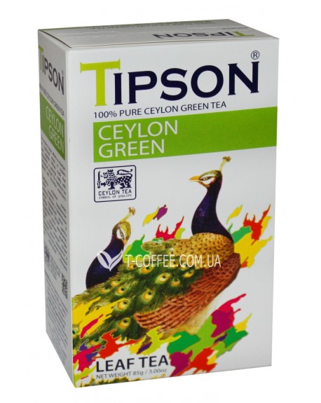 Чай TIPSON Ceylon Green Цейлон Зеленый 85 г к/п (4792252931381)