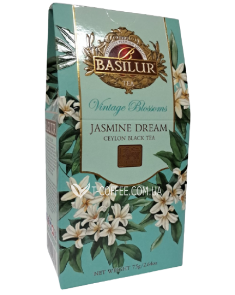 Чай BASILUR Jasmine Dream Жасминовая Мечта - Винтажные цветы 75 г к/п (4792252944770)