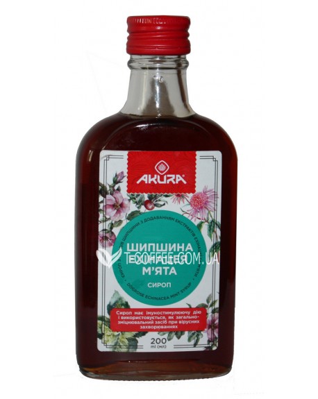 Сироп AKURA Шиповник Эхинацея Мята 200 мл ст.б (4820178462419)