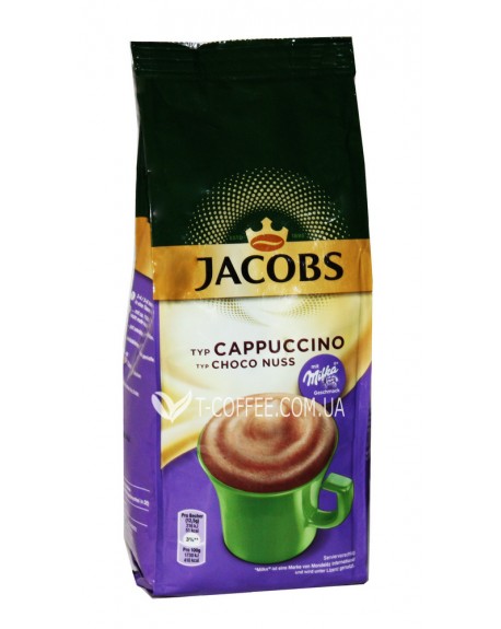 Капучино JACOBS Cappuccino Choco Nuss с шоколадом MILKA Орех 500 г (8711000524619)