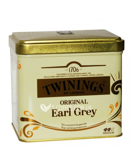 Чай TWININGS Earl Grey Original Эрл Грей 200 г ж/б (5055953902494)