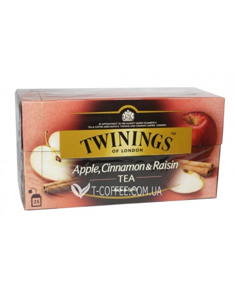 Чай TWININGS Apple Cinnamon Raisin Tea Яблоко Корица Изюм 25 х 2 г (070177120948)