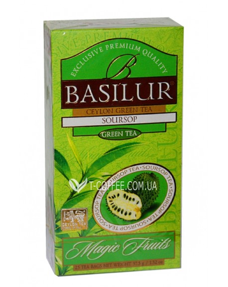 Чай BASILUR Soursop Саусеп - Волшебные Фрукты 25 х 1,5 г (4792252934580)