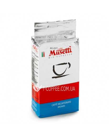 Кофе MUSETTI Decaffeinated без кофеина молотый 250 г (8004769225720)