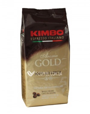 Кофе KIMBO Aroma Gold 100% Arabica зерновой 1 кг (8002200102180) фото