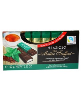Шоколад MAITRE TRUFFOUT Grazioso Mint Мята 8 x 12,5 г (9002859058219)