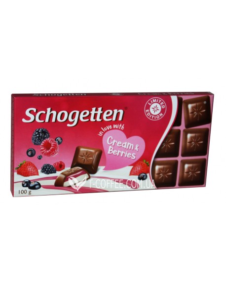 Шоколад SCHOGETTEN Cream Berries Молочный Крем Ягоды 100 г (4000415002206)