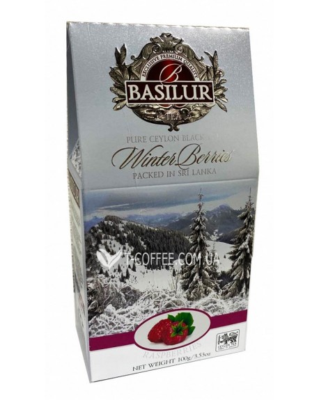 Чай BASILUR Raspberries Малина - Зимние Ягоды 100 г к/п (4792252941502)