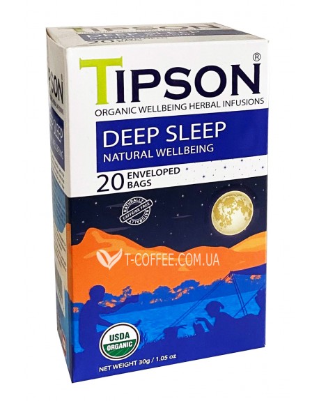 Чай TIPSON Natural Wellbeing Deep Sleep Глубокий Сон 20 х 1,5 г (4792252940949)