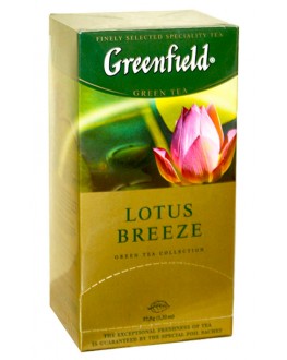 Чай GREENFIELD Lotus Breeze Зеленый с Мятой 25 х 1,5 г (4823096800394)