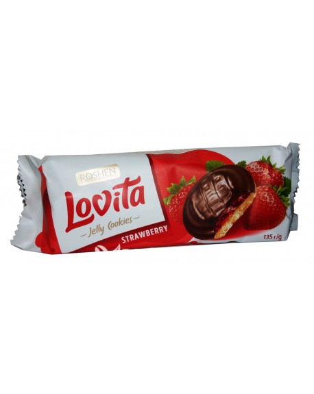 Печенье ROSHEN Karolina Lovita Клубника 135 г (4823077634277)
