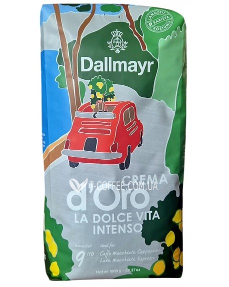 Кава DALLMAYR Crema d'Oro La Dolce Vita Intenso зернова 1 кг (4008167002758)