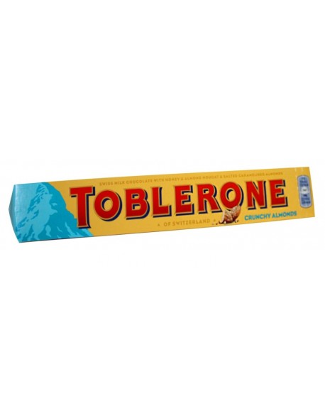 Шоколад TOBLERONE Milk Chocolate Almond Nougat Salted Caramelised Almonds Молочный Миндальная Нуга Соленый Миндаль 100 г (7622300710613)