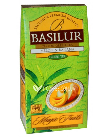 Чай BASILUR Melon Banana Дыня Банан - Волшебные Фрукты 100 г к/п (4792252933569)
