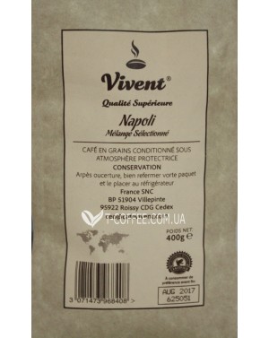 Кофе VIVENT Napoli зерновой 400 г (3071473968408) фото