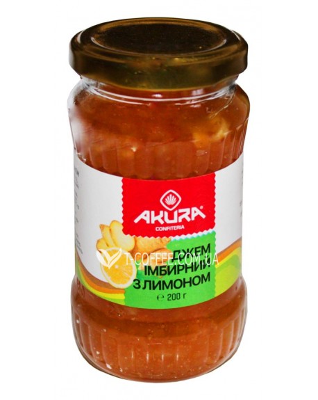 Джем AKURA Имбирный с Лимоном 200 г ст. б. (4820178461481)