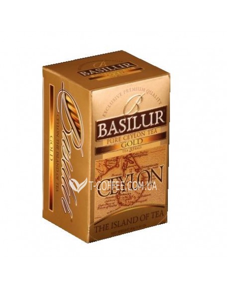 Чай BASILUR Gold Золотой - Чайный Остров 20 х 2 г
