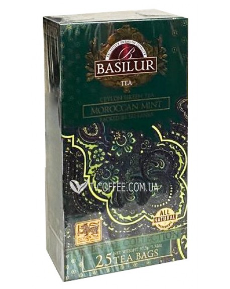 Чай BASILUR Moroccan Mint Марокканская Мята - Восточная 25 х 1.5 г (4792252923560)