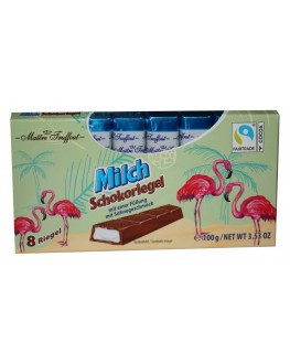 Шоколад MAITRE TRUFFOUT Milch Schokoriegel Flamingo Молочный Фламинго 8 х 12,5 г (9002859104558)