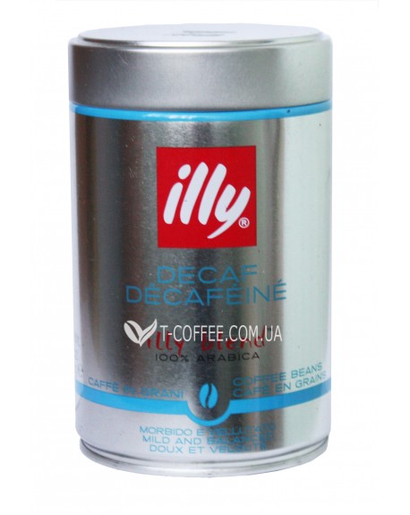 Кофе ILLY Decaf без кофеина зерновой 250 г ж/б (8003753900551)