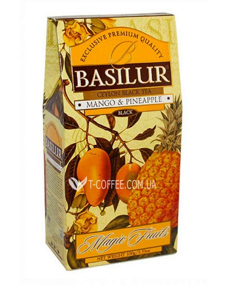 Чай BASILUR Mango Pineapple Манго Ананас - Волшебные Фрукты 100 г к/п (4792252918108)