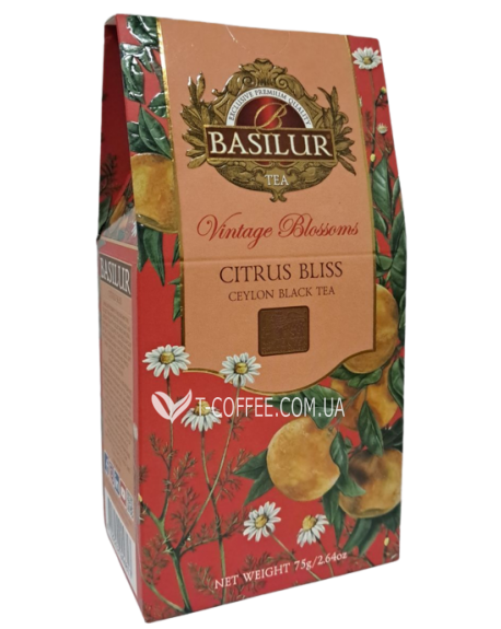 Чай BASILUR Citrus Bliss Цитрусовое Наслаждение - Винтажные цветы 75 г к/п (4792252944817)
