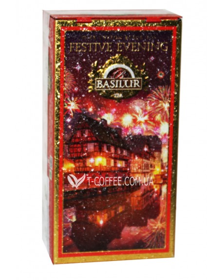 Чай BASILUR Festive Evening Праздничный Вечер - Моменты 75 г ж/б (4792252938793)