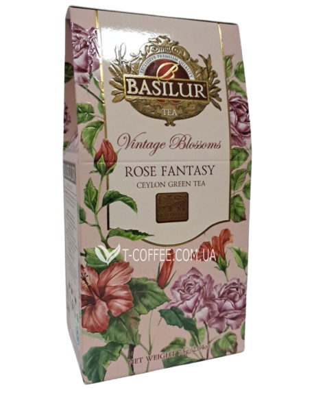 Чай BASILUR Rose Fantasy Розовая Фантазия - Винтажные цветы 75 г к/п (4792252944800)