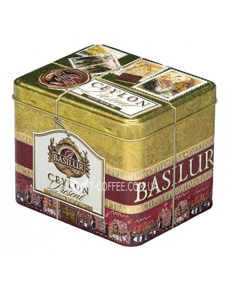 Чай BASILUR Ceylon Caddy Подарок Цейлон  - Праздничный 100 г ж/б 