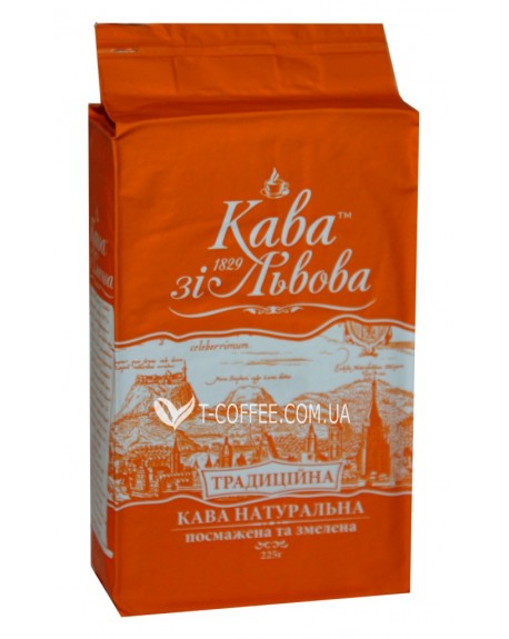 Кофе Кава зі Львова Традиционный молотый 225 г (4820145621146)