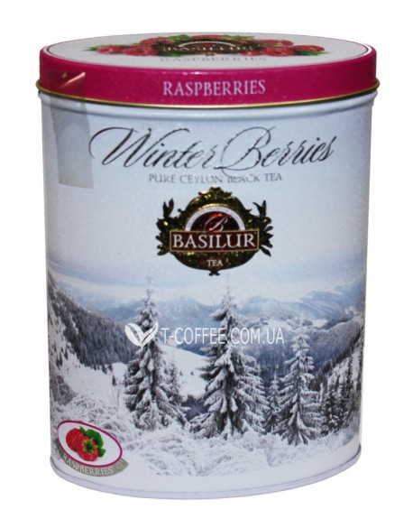 Чай BASILUR Raspberries Малина - Зимние Ягоды 100 г ж/б (4792252938779)