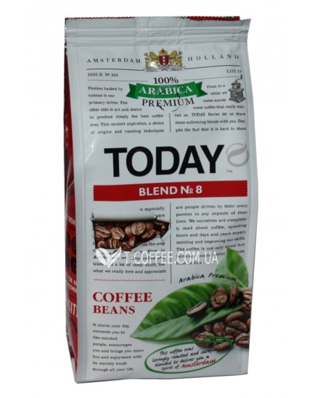 Кофе TODAY Arabica Premium Blend № 8 зерновой 200 г (5060300570431)