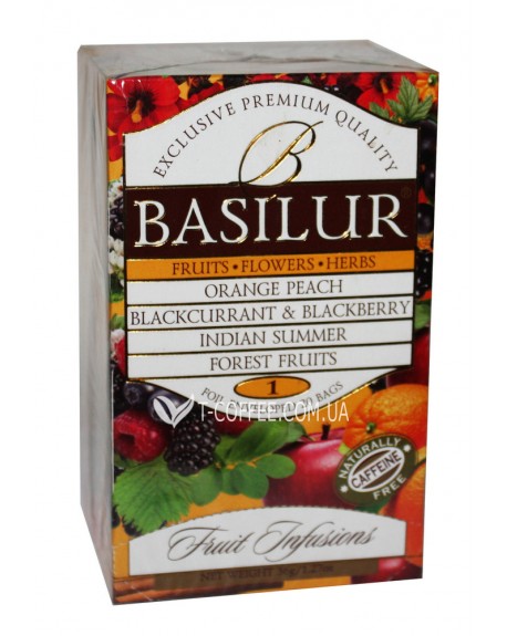 Чай BASILUR Fruit Infusions Assorted - Фруктовые Коктейли Ассорти 25 х 1,8 г (4792252936317)