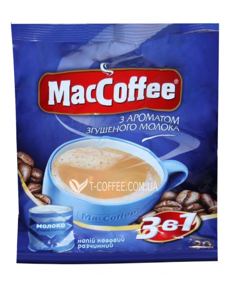 Кофе MACCOFFEE 3в1 Condensed Milk Сгущенное Молоко растворимый 20 х 18 г эконом.пак. (8887290145312)