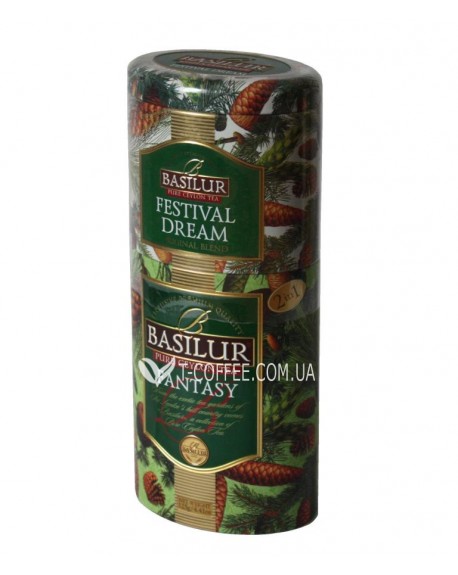 Чай BASILUR Festival Dream Fantasy Святкова Мрія Фантазія - Квіти і Фрукти Цейлону 125 г ж/б