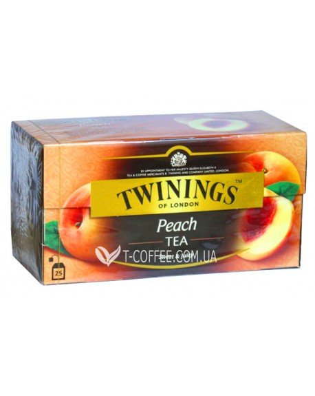 Чай TWININGS Peach Tea Персик 25 х 2 г (070177055639)