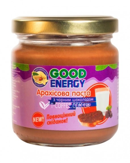 Арахісова паста GOOD ENERGY з чорним шоколадом і м'ятою 180 г