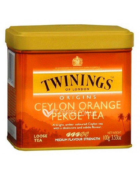 Чай TWININGS Ceylon Orange Pekoe Цейлонский Оранж Пеко 100 г ж/б (070177029685)