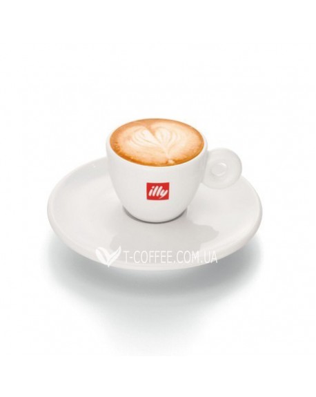Чашка с блюдцем ILLY Doppio фарфоровая 120 мл