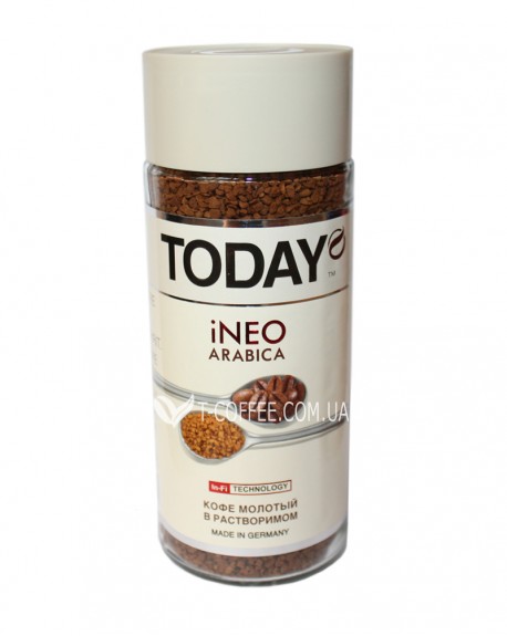 Кофе TODAY Ineo Arabica цельнозерновой растворимый 95 г ст. б. (5060300570134)
