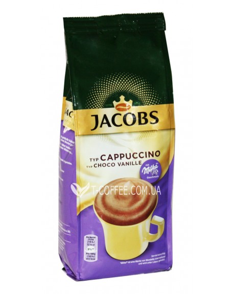 Капучино JACOBS Cappuccino Choco Vanille с шоколадом MILKA Ваниль 500 г (8711000524640)