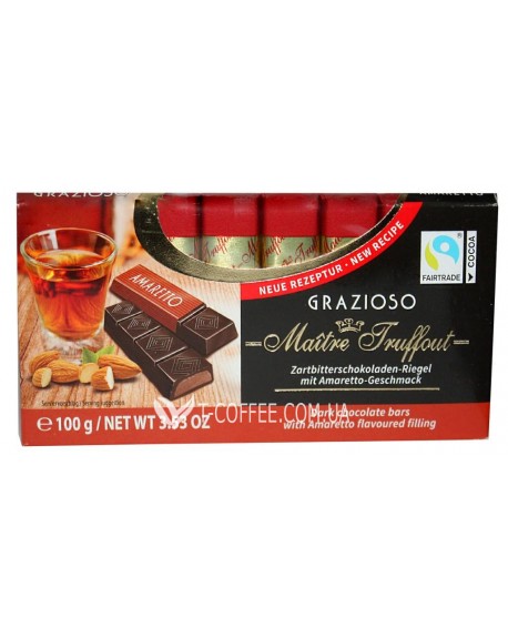Шоколад MAITRE TRUFFOUT Grazioso Amaretto Амаретто 8 x 12,5 г (9002859036668)