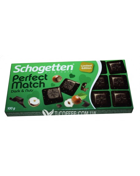 Шоколад SCHOGETTEN Dark & Nuts Черный Фундук 100 г (4000415716707)
