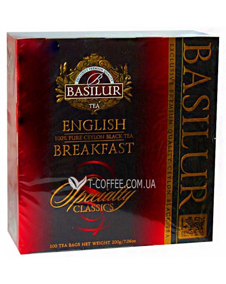 Чай BASILUR English Breakfast Английский Завтрак - Избранная Классика 100 х 2 г (4792252922778)