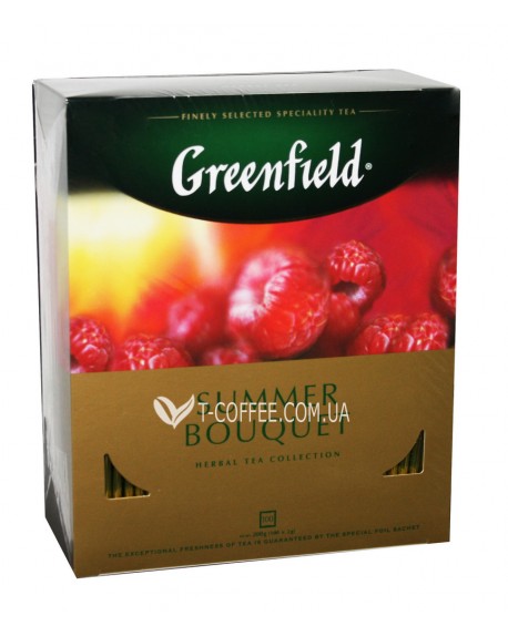 Чай GREENFIELD Summer Bouquet Малина 100 х 2 г к/п (4823096806617)