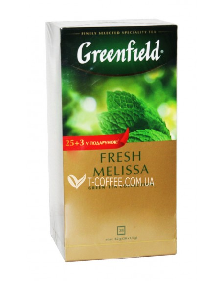 Чай GREENFIELD Fresh Melissa Мелисса 25 х 1,5 г (4823096808055)