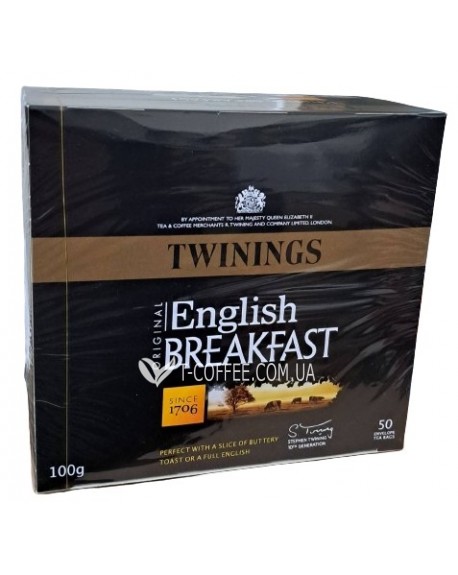 Чай TWININGS English Breakfast Английский Завтрак 50 х 2 г (070177170127)